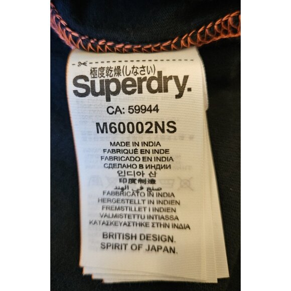 Superdry Long Sleeved Black | Mens Shirt Medium 100% Cotton - Picture 6 of 11